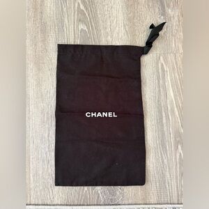 EMPTY Chanel Black Dust Bags Tie Drawstring